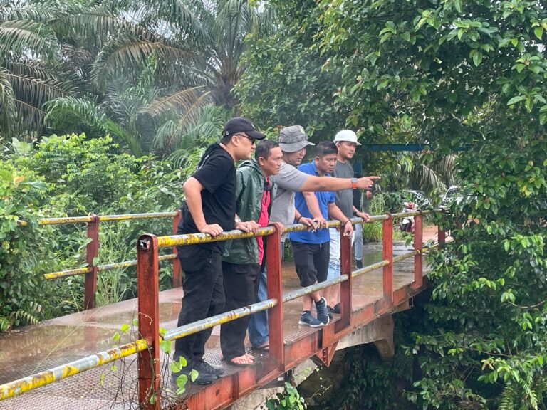 Hampir Roboh, Dinas PUPR Bateng Cek Langsung Kondisi Jembatan Desa Jelutung