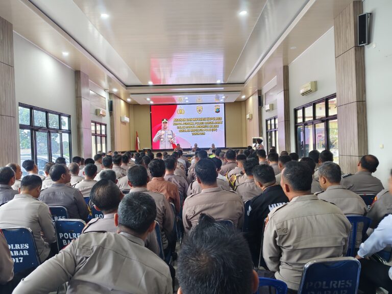 Kapolres Babar Ajak Anggota Yang Ikut Tes SIP Tetap Fokus dan Jangan Takut Gagal