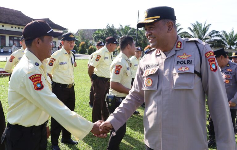 Peringati HUT Satpam Ke-45, Polres Bateng Apel Bersama