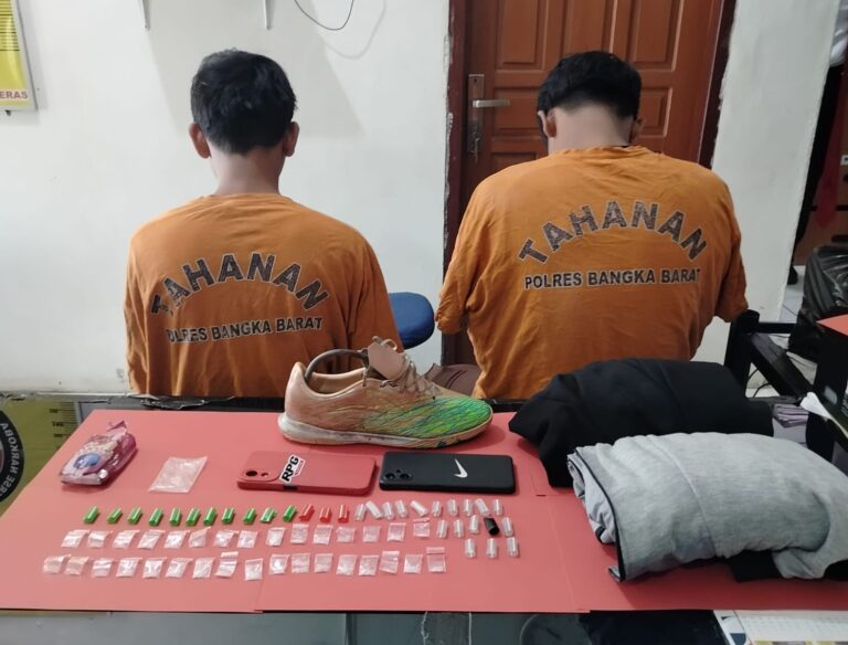 Nekat Edar Sabu di Mentok, 2 Pelajar Diciduk Polres Bangka Barat