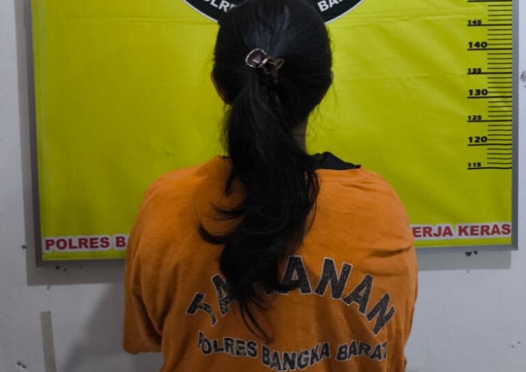 Jauh-jauh Merantau Ke Mentok Hanya Untuk Mengedarkan Narkoba, Seorang Perempuan Diciduk Polres Babar