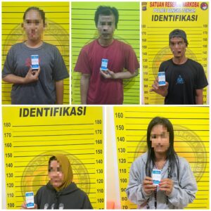 3 Pria dan 2 Perempuan Warga Sungai Selan Diringkus Setelah Nekat Menggunakan Narkotika